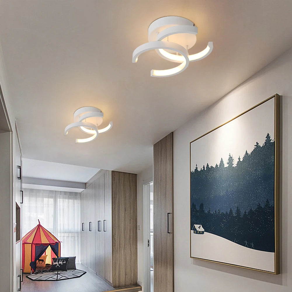 Double C Led Ceiling Lamp Aisle Indoor Lighting Nordic Corridor Stairs Bedroom Light Modern Chandeliers Home Appliance Decor