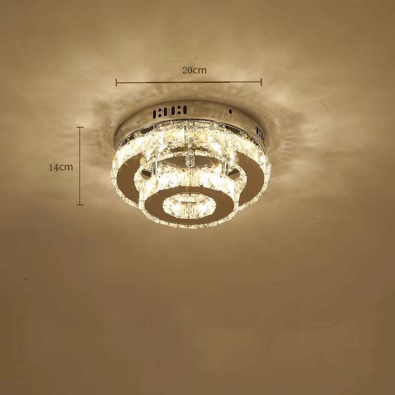 Crystal Led Ceiling Lamps Aisle Indoor Lighting Nordic Corridor Stairs Bedroom Ceiling Lamps Modern Chandeliers Home Room Decor
