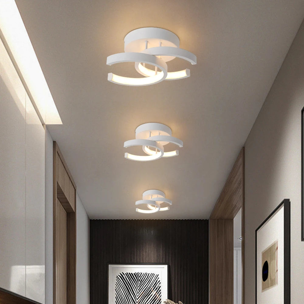 Double C Led Ceiling Lamp Aisle Indoor Lighting Nordic Corridor Stairs Bedroom Light Modern Chandeliers Home Appliance Decor