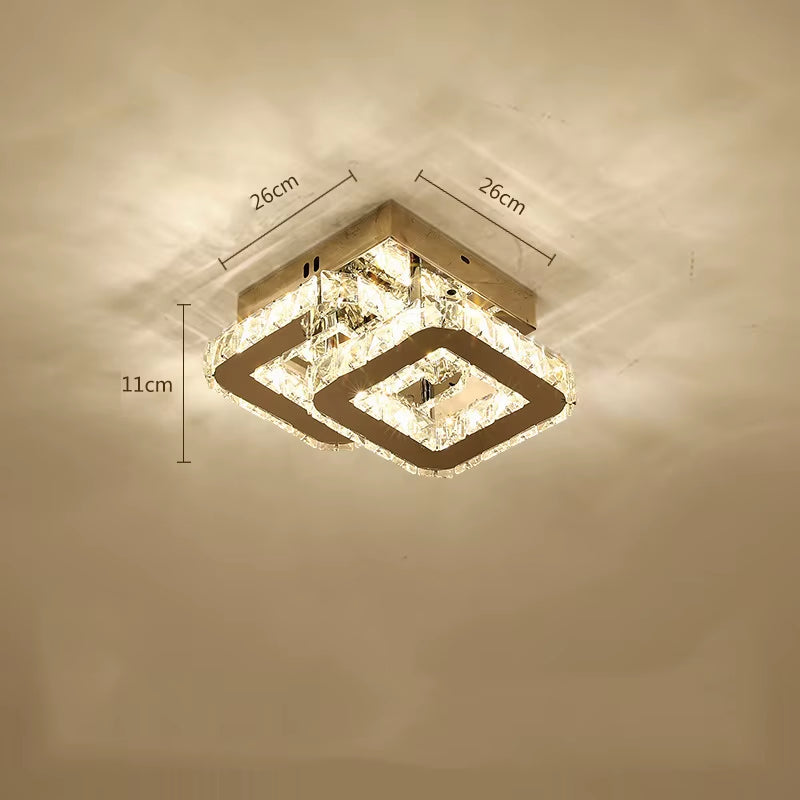 Crystal Led Ceiling Lamps Aisle Indoor Lighting Nordic Corridor Stairs Bedroom Ceiling Lamps Modern Chandeliers Home Room Decor