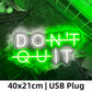 Neon Sign DON'T QUIT DO IT Neon Led Sign Inspirational Quote Game Room Bedroom Decor Wall Art Motivate Neon Light Gym Classroom