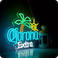 Palm Tree Coron Extra Neon Sign - Vibrant Light up Art for Man Cave, Sports Bars & Pubs - Durable Beer Store Decor