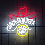 Jack Daniels Neon Light Sign for Wall Decor,Beer Bar Home Bedroom Man Cave Bedside Table Party Decor Recreation Room Gifts