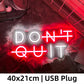 Neon Sign DON'T QUIT DO IT Neon Led Sign Inspirational Quote Game Room Bedroom Decor Wall Art Motivate Neon Light Gym Classroom