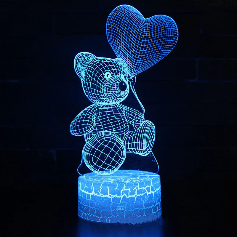 3D Lamp Acrylic USB LED Night Lights Neon Sign Lamp Xmas Christmas Decorations for Home Bedroom Birthday Decor Valentines Day Gifts