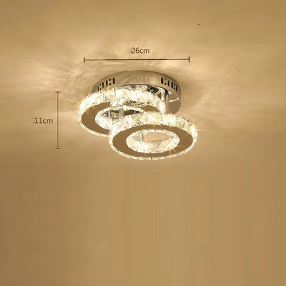 Crystal Led Ceiling Lamps Aisle Indoor Lighting Nordic Corridor Stairs Bedroom Ceiling Lamps Modern Chandeliers Home Room Decor