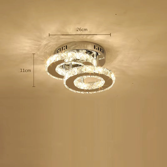 Crystal Led Ceiling Lamps Aisle Indoor Lighting Nordic Corridor Stairs Bedroom Ceiling Lamps Modern Chandeliers Home Room Decor