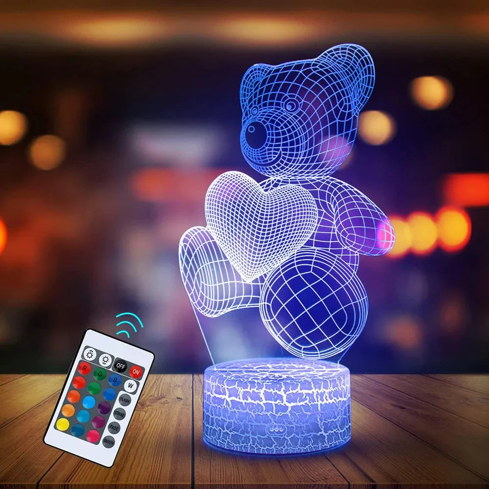 3D Lamp Acrylic USB LED Night Lights Neon Sign Lamp Xmas Christmas Decorations for Home Bedroom Birthday Decor Valentines Day Gifts