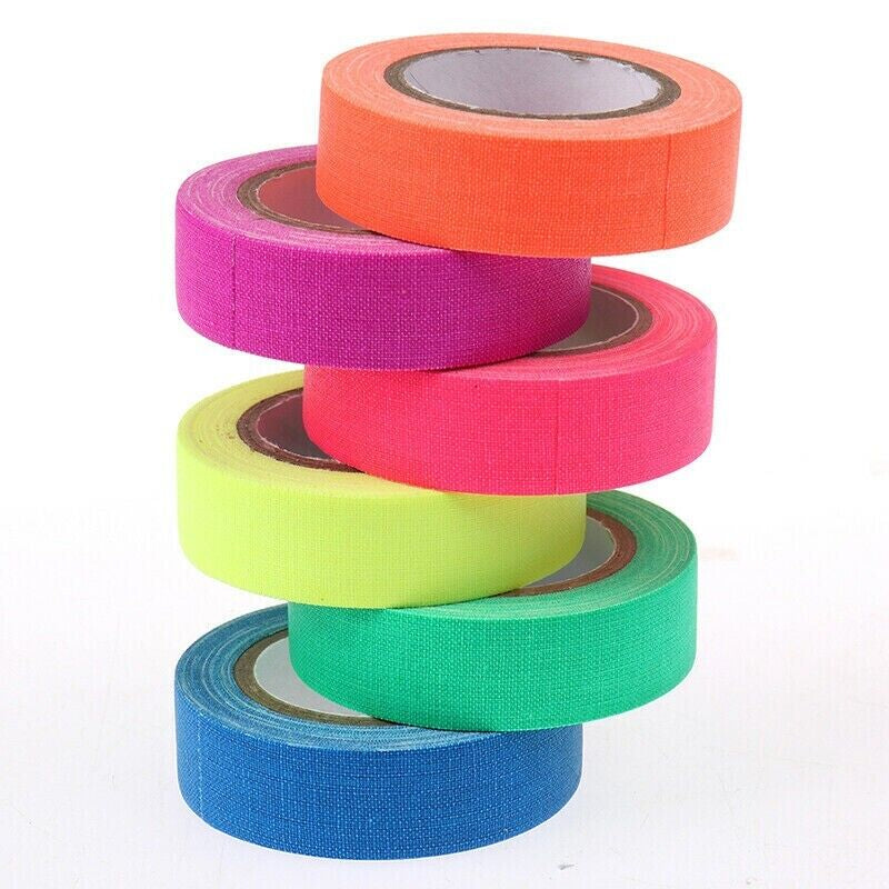 6 Colors Neon Cloth Gaffer Tape Fluorescent UV Blacklight Glow in the Dark Party