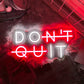 Neon Sign DON'T QUIT DO IT Neon Led Sign Inspirational Quote Game Room Bedroom Decor Wall Art Motivate Neon Light Gym Classroom